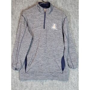 Arizona Wildcats Quarter Zip Pullover Sweatshirt Mens Medium Gray Athletic NCAA